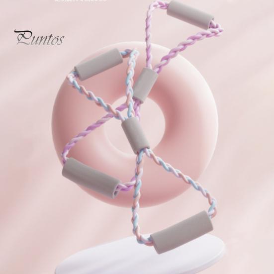 Figure 8 Fitness Resistance Band with Anti-slip Handle Portable Men Women Arm Shoulder Stretch Strength Training Exercise Elastic Braided Strap