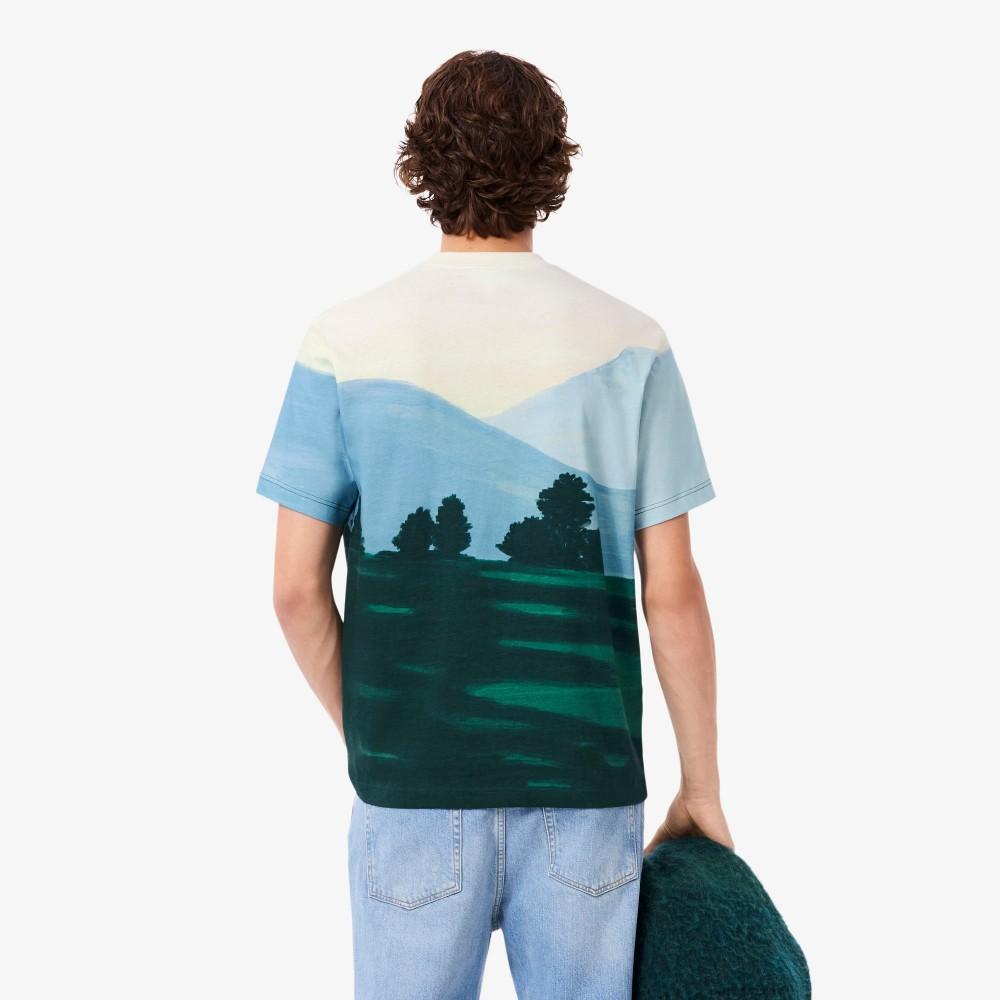 Lacoste Men's Holiday All-Over Jacquard Short-Sleeve T-Shirt TH5896-55N9IX