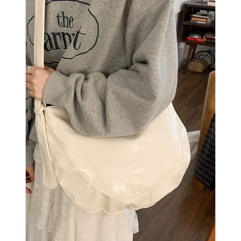 Retro Large-capacity Underarm Bag Women's 2025 New Solid-color Soft-sided Dumpling Bag Versatile Shoulder Messenger Bag