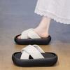 Thick-bottomed cross-strapped slippers for women's summer wear 2025 new models with skirts Internet celebrities fashion beach one-word cool slippers