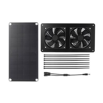 10W Solar Plate Powered Exhaust Fan Cooling Ventilator Solar Exhaust Fan for Dog Chicken House Greenhouses Enduring