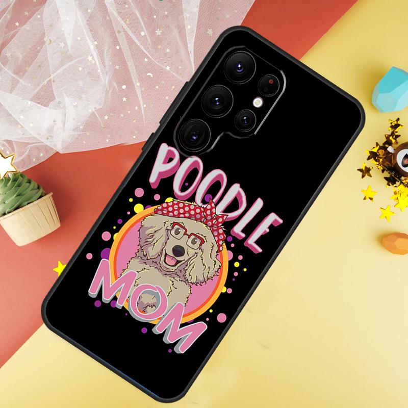 Cute Cartoon Poodle Case For Samsung Galaxy S24 Ultra S22 S20 S21 FE S8 S9 S10 Note 20 10 Plus S23 Ultra Cover
