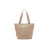 Portable Versatile Zipper Closure Polyester Tote Bag Shopping Bag Shoulder Handbag Regular Women Tote Bags Desert-Brown WA0731-X6A