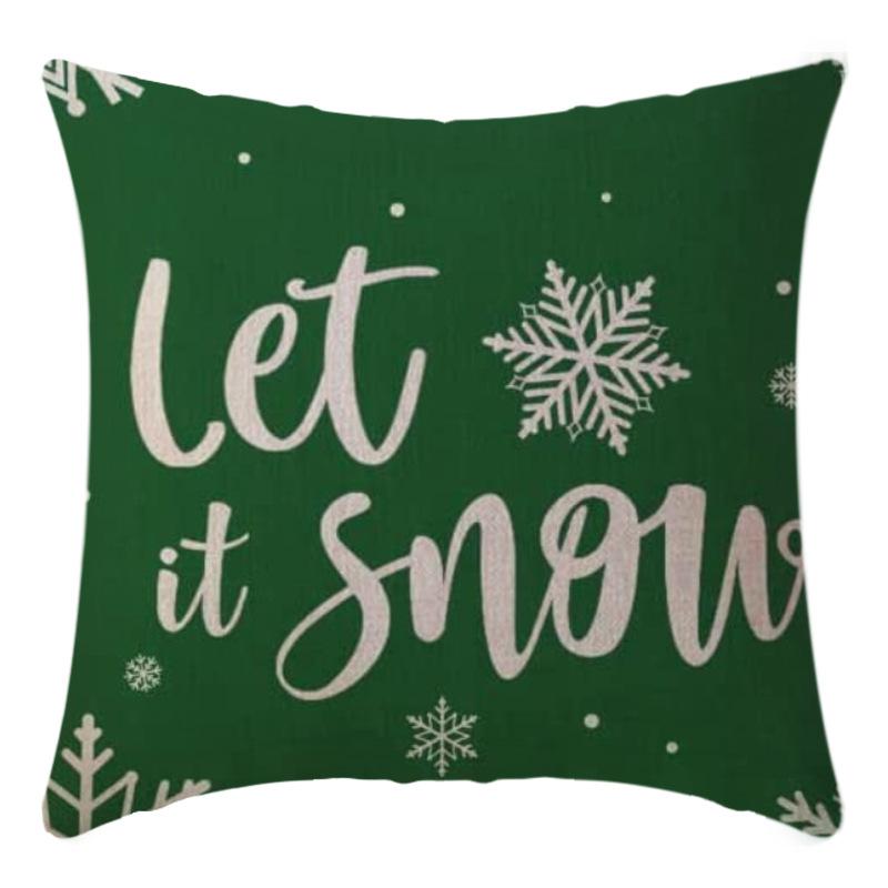Christmas Pillow Case Printed Living Room Sofa Bedroom Pillow Case Christmas Pillow Case Printed