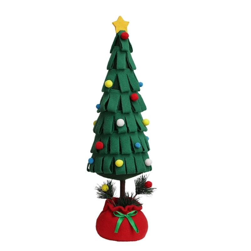 Artificial Christmas Tree Ornaments With Base Tabletop Christmas Tree for Holiday Party Home Farmhouse Decoration