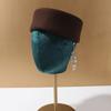 Nowe Twarde Filcowe Berety Wełniane Wklęsły Top Brytyjski Retro Vintage Kapelusze Fedora Kapelusz-Pudełko Ślubne Twardy Top