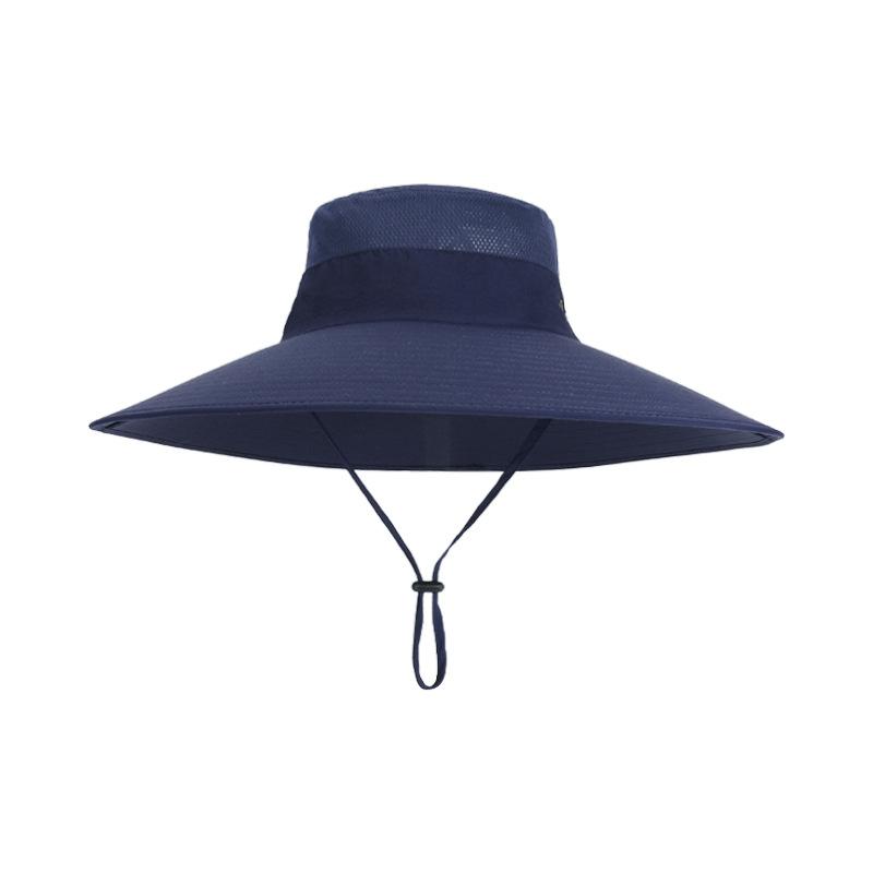 Summer Widened Brim Sun Hat Men's Outdoor Mountaineering Fishing Sun Protection Hat Quick Drying Waterproof Breathable Bucket Hat