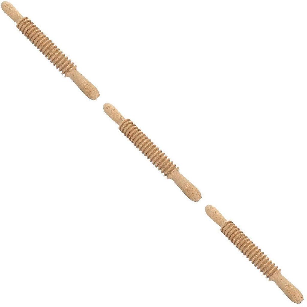 FRCOLOR 3pcs Coupe-pâtes Spaghetti Rouleau à Treillis pour Nouilles Coupe-pâte Rouleau à Pâtisserie en Bois