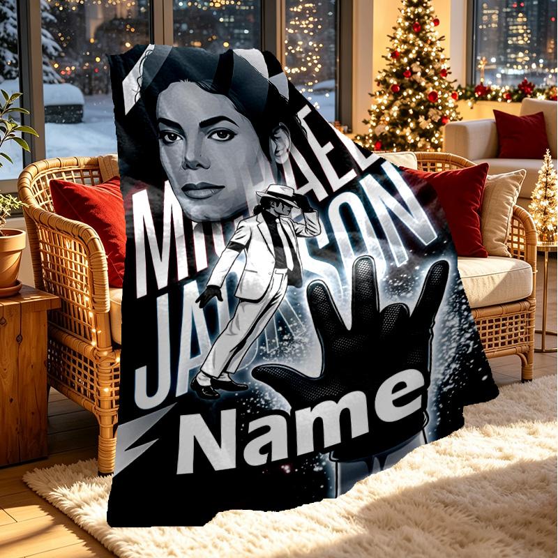 Custom Name Personalized American singer Print Blanket, Home Decor, Bedroom, Sofa, Camping, Couch, Gifts for Birthday Christmas