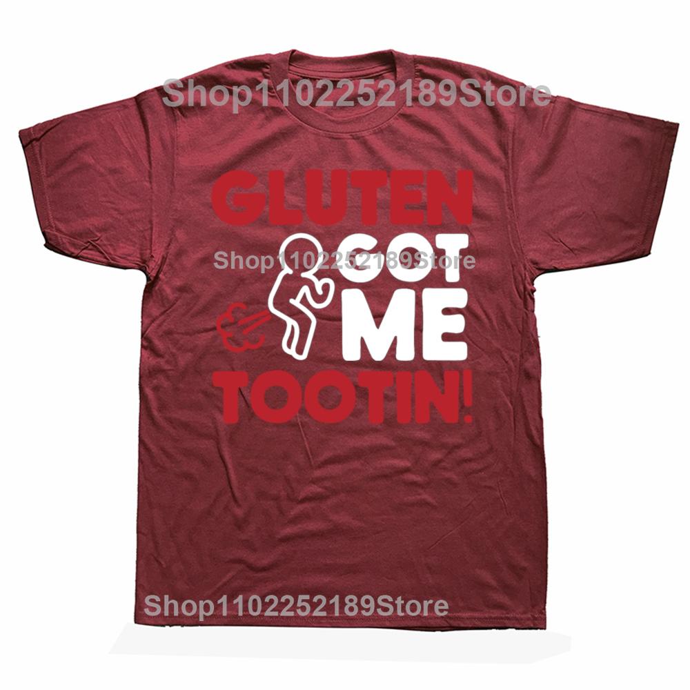 Gluten Tootin Funny Gluten Free Joke Graphic Tshirts Men Womens Fashion Casual Tshirt 100 Cotton Loose Oversized T Shirt