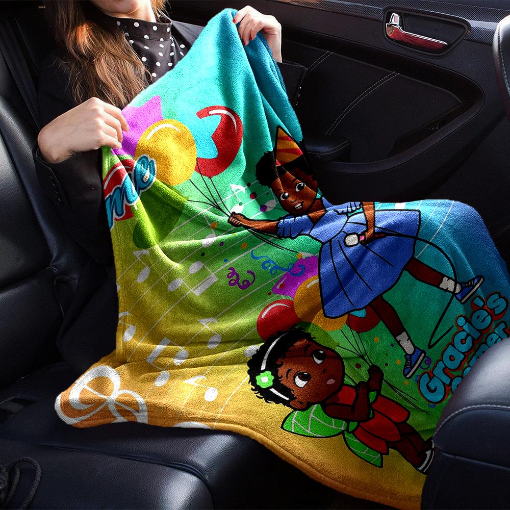 Customiz Name Personality Gracies Corner Blanket Soft &Warm Sofa Office Bed Travel Lunch Break Blanket, Gift Suitable All Seasons