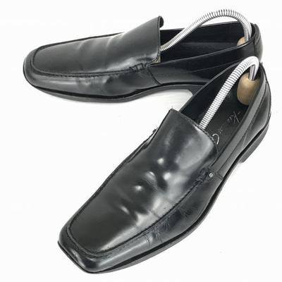 Kenneth Cole Leather Slip-On Bump Shoes [7M/25.0/Black] Dress Shoes(USED)