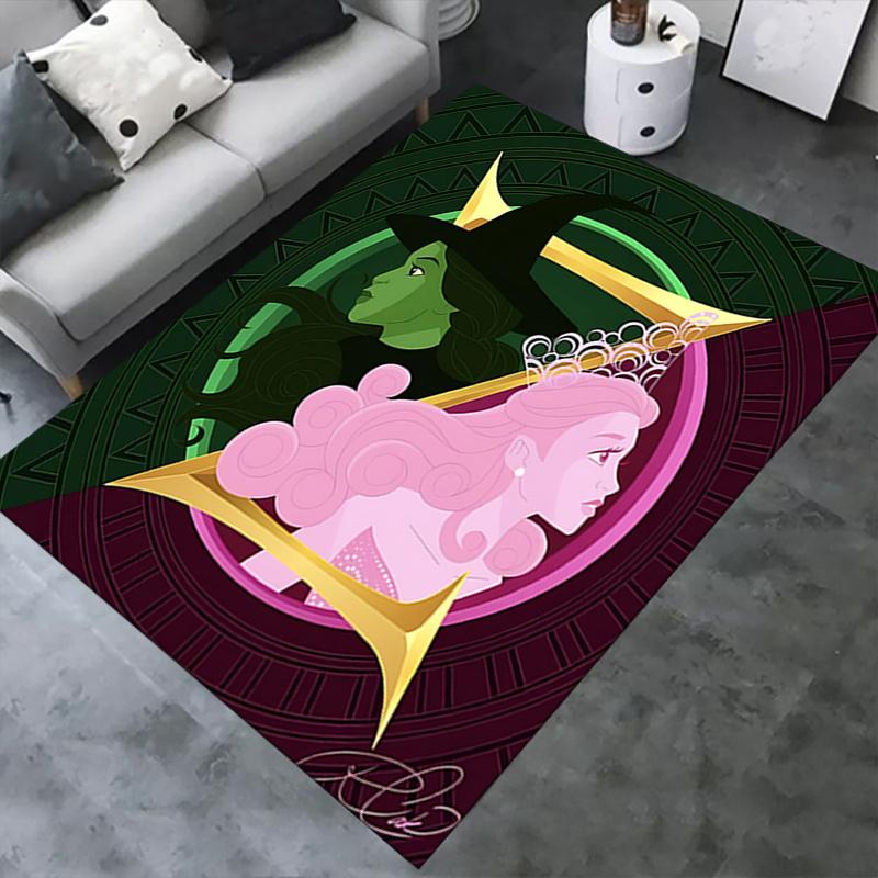 Wicked Queen Pattern Polyester Office Carpet Chair Mats, Home Decor Dormitory Floor Protector with Anti-Skid Backing, Large Area Coverage,Ch