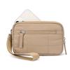 Women's Keychain Wallet The Wallet Zip Waterproof Nylon Card Wallet Pouch Wristlet Zip Card Case With Clear ID Window