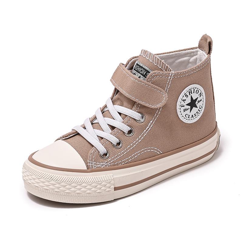 Kids' High-Top Canvas Shoes: Korean Style Spring Shoes for Boys and Girls