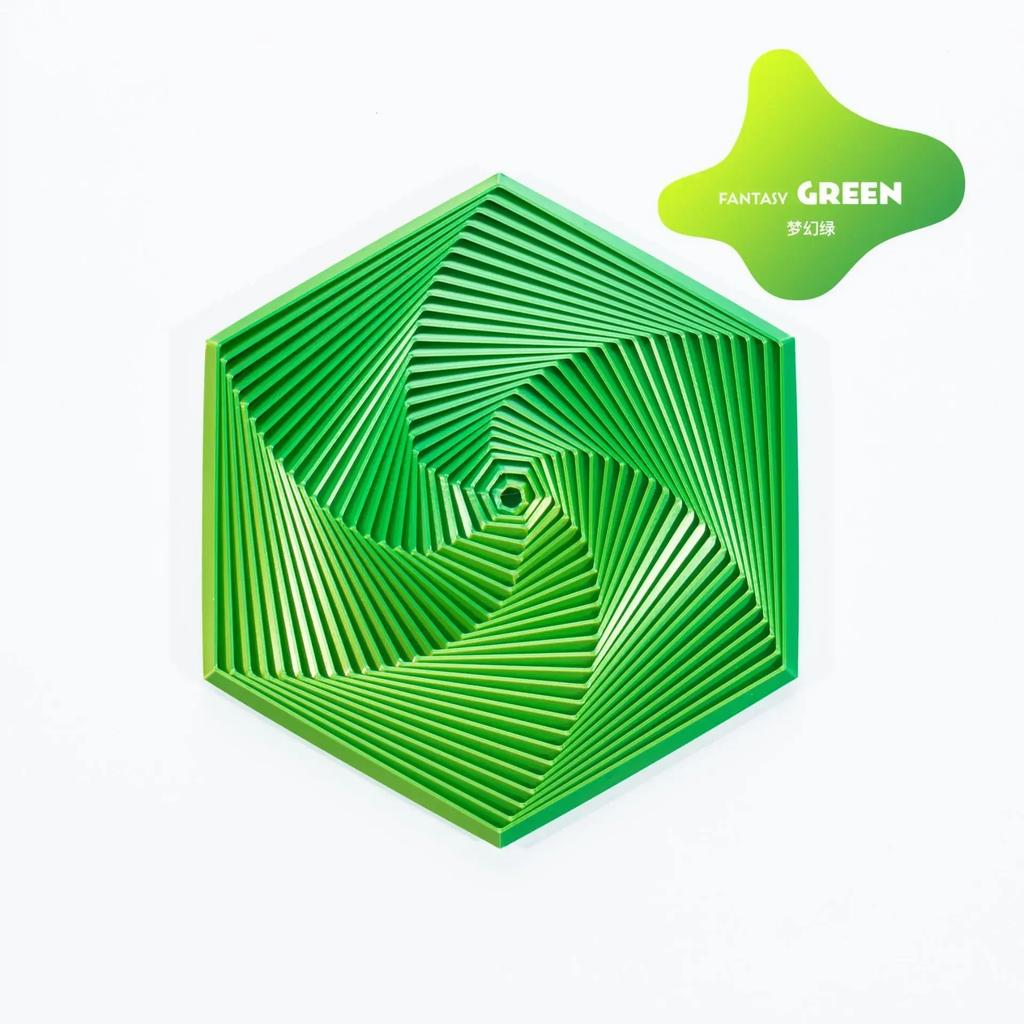 Anti-Anxiety Spiral 3D Fractal Hexagon Toy Pocket Size Stress Relief for Adult Home Decor Premium Gift Luxury Home Decor