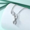 Three-ring Ring Pendant 925 Silver Chain Necklace Female Niche Design Versatile Foreign Trade Personality Sterling Silver Clavicle Chain INS