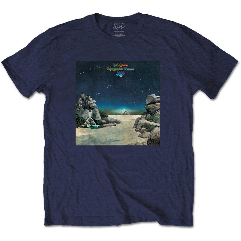 Yes Unisex Adult Topographic Oceans Cotton T-Shirt
