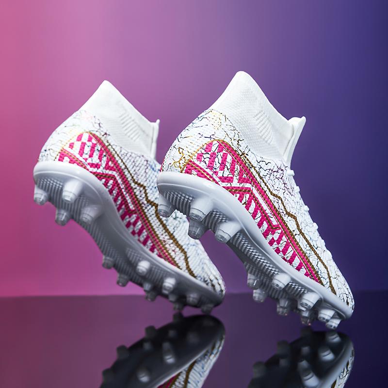 Professional Non Slip Football Boots Mens Football Shoes High Top FG/TF Grass Adult Outdoor Futsal Court Football Boot for Men