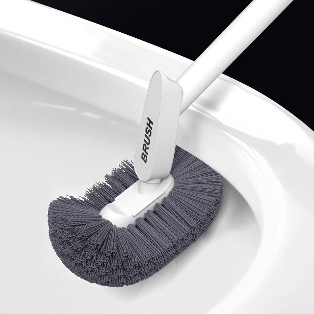 

Wall Mounted Bent Head Corner Gap Brush Long Handle Bathroom Cleaning Tools