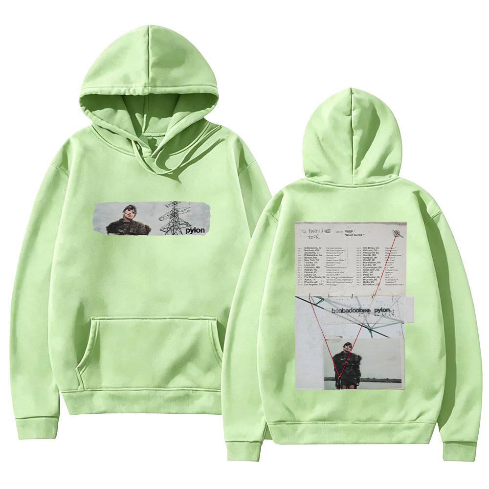 Beabadoobee The Powerlines Tour ‘26 Hoodies Retro Vintage Print Sweatshirts Men Womrn Fashion Casual Long Sleeve Loose Pullovers