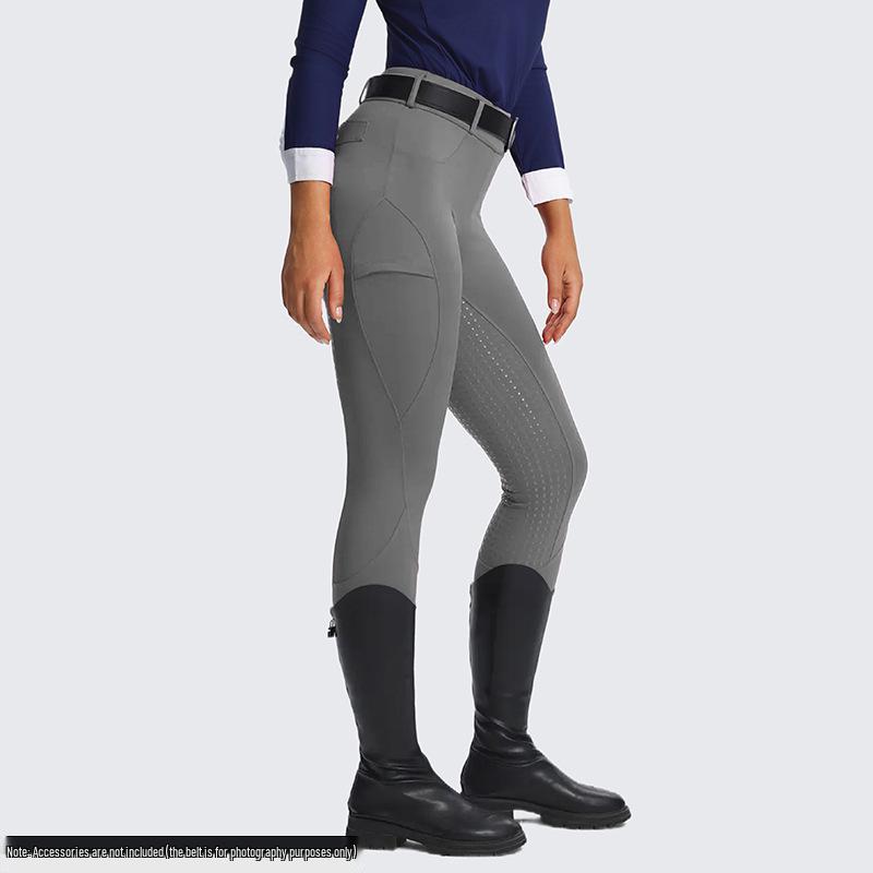Unisex Silicone Full Seat Equestrian Breeches, Non-Slip & Durable Professional Horse Riding Pants XS