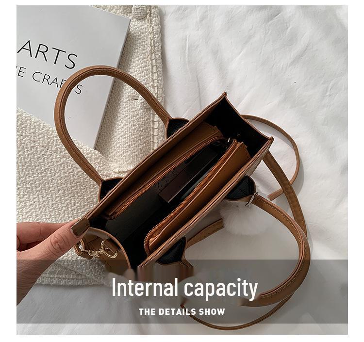 2024 Trendy Textured Small Square Bag – Women's Spring/Summer Messenger & Shoulder Bag
