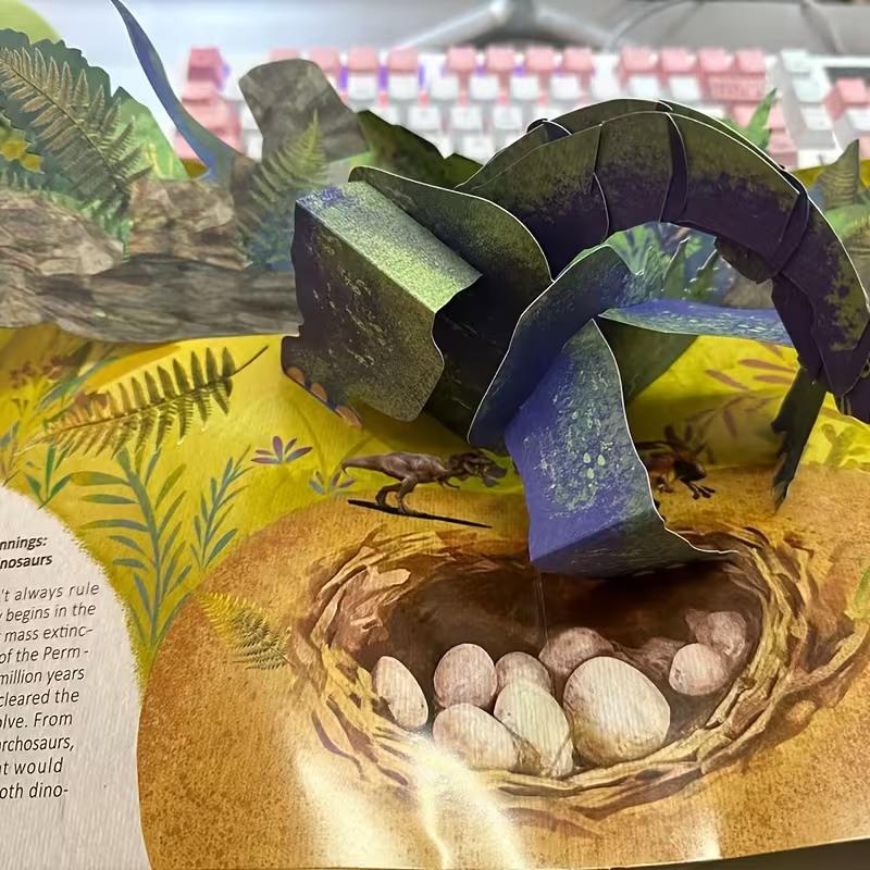3D Encyclopedia Prehistorica Dinosaurs Marine Organism Folding Pop-Up Book Diverse Dinosaur Species Guide Perfect Gift