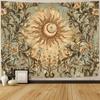 Vintage Sun-Moon & Floral Tapestry - Boho Occult Art Wall Hanging for Home Decor