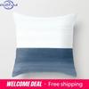 Square Cushion Cover Home Decor Sofa Pillowcase Beauty Blue Geometric Flower Pattern Fashion Short