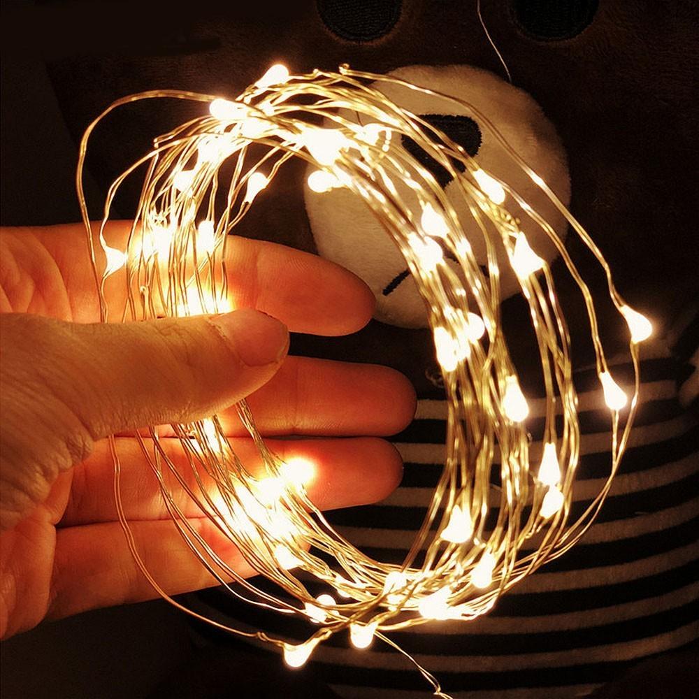 5M/2M bateriový LED světelný řetěz pro domácí dekoraci, DIY světlo do ložnice, dárek/LED pohádkový světelný řetěz pro vytvoření atmosféry