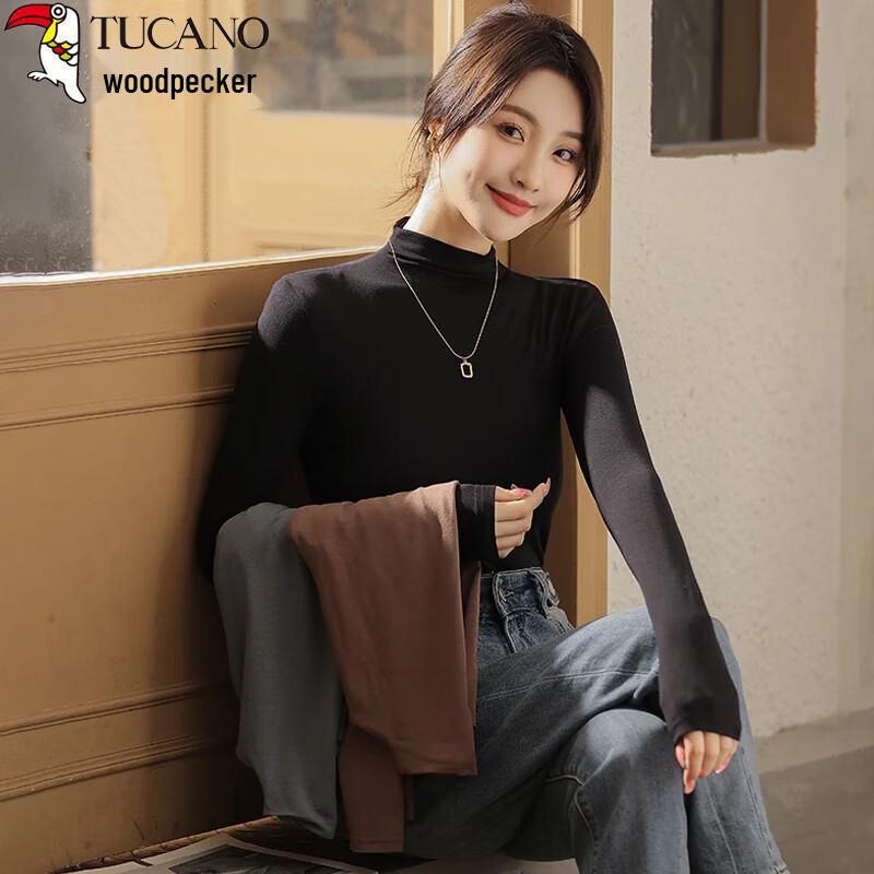 Woodpecker Women s Half-High Collar Long-Sleeve Base Layer Top L