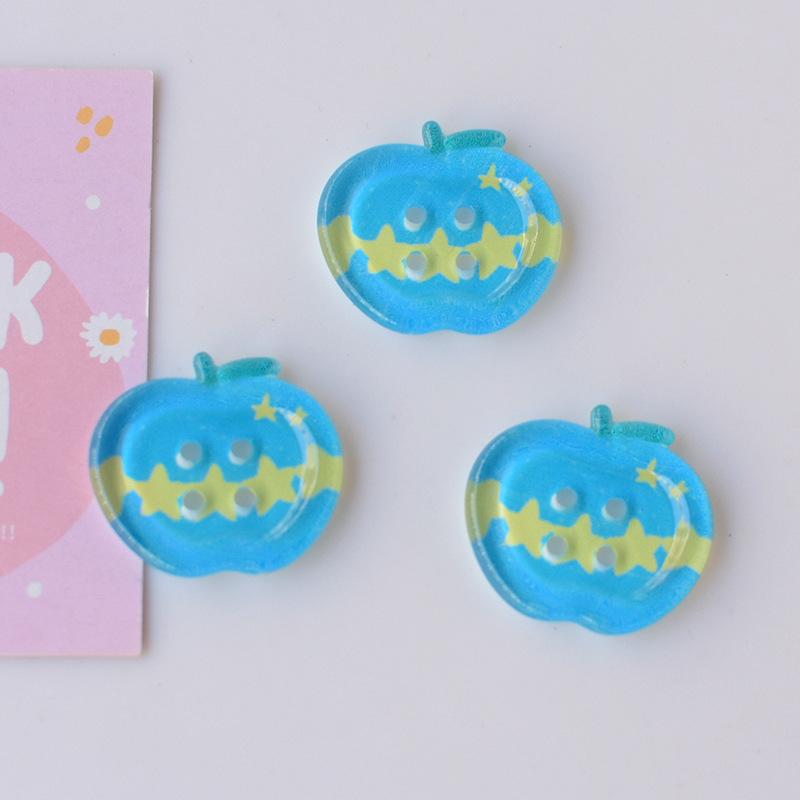 10Pcs 25mm Cute Fruit Shape Plastic Buttons for Clothing Coat Suit Jacket Scrapbooking DIY Crafts Handmade Decorations