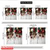 2D flat printing 2pcs Merry Christmas Popular Curtain Red and Gold Ball Pine Branch Snowflake Versatile 100% Polyester Without