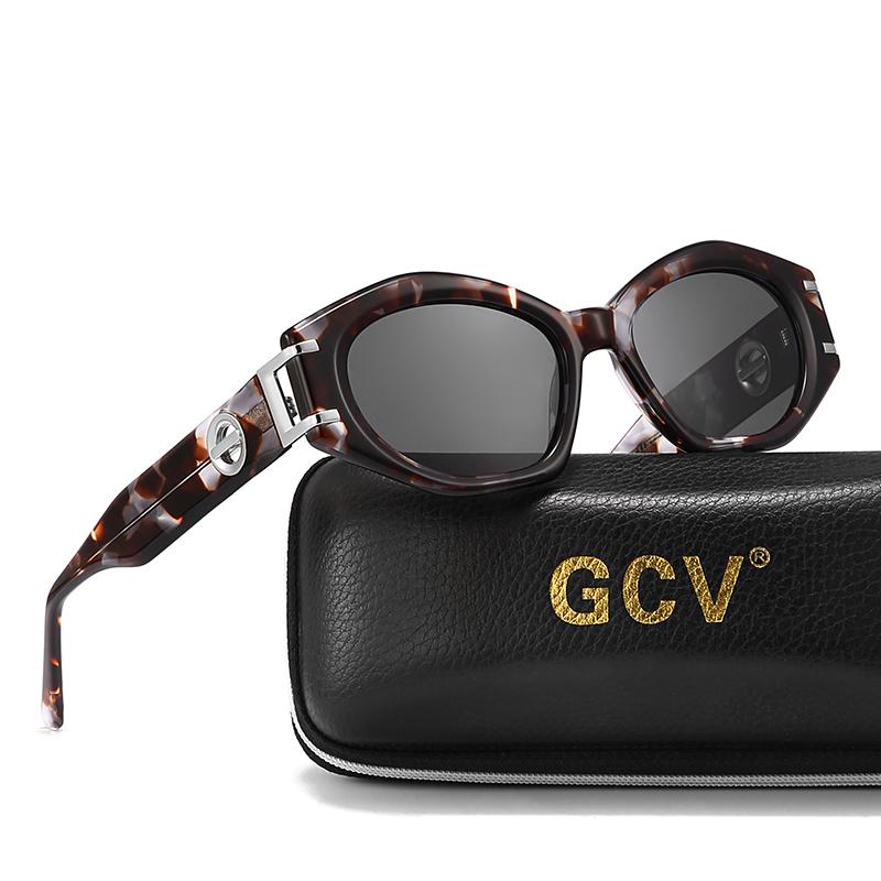GCV Brand Fashion Avant-garde Acetate Appearance Patent Design Women's GM Cat Eye Sunglasses Polarized Light And UV Protection