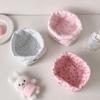 Quilted Fabric Desktop Storage Basket Large Capacity Fabric Storage Bin  Cosmetics