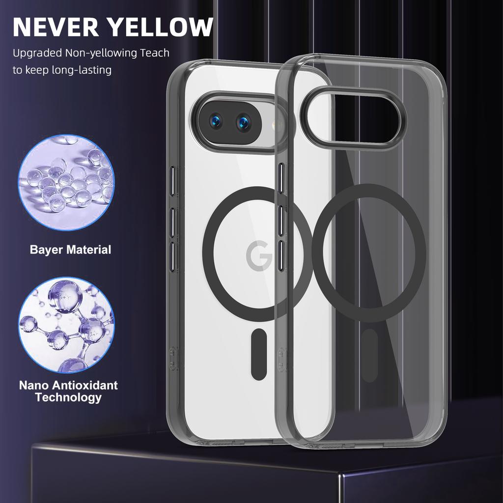 Ice Color Magnetic Suction for Google 9A Charging Phone Case PiXEl9a Ice Mist Semi-transparent Anti-drop Case