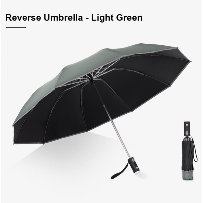 Automatic Light Umbrella Creative Umbrella Three-fold Portable Parasol Car Umbrella Led Light Uv Umbrellas Ten-bone Windproof