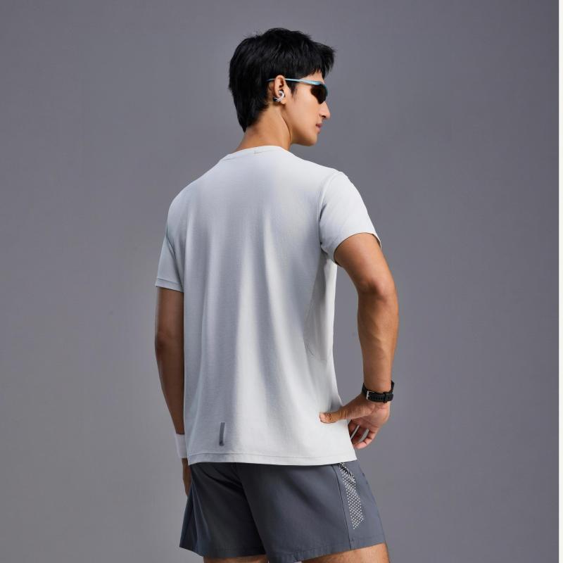 Asics Summer Moisture-Wicking Quick-Dry Breathable Reflective Sports Short Sleeve T-Shirt Men Tops 2031F705-020