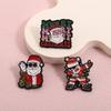 Christmas Series Enamel Pins Gingerbread Cookies Santa Claus Snowman Elk Drink Brooches Lapel Badge Fashion Jewelry Gifts