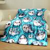 Cute Cartoon Sharks Pattern Print Blanket Soft and Cozy Perfect for the Living Room Bed Sofa or a Nap,gift