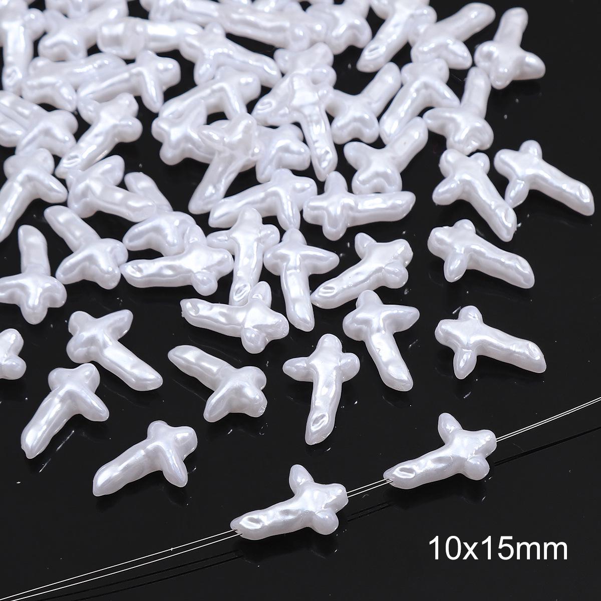 

Набор для DIY: Высокоглянцевые неровные украшения из искусственного жемчуга для браслетов, подвесок и головных уборов. White