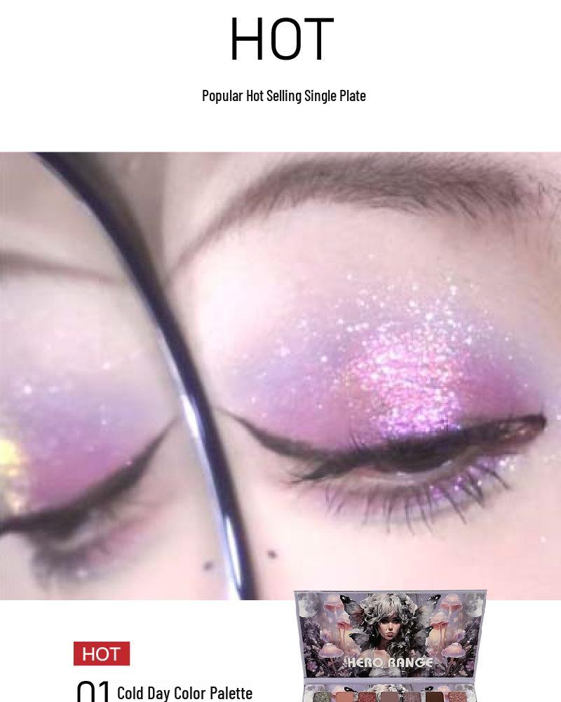 21-Color Cool Moon Tones Eyeshadow Palette: Matte, Pearlescent, Glitter Sparkle - High-End Feel, Affordable Makeup
