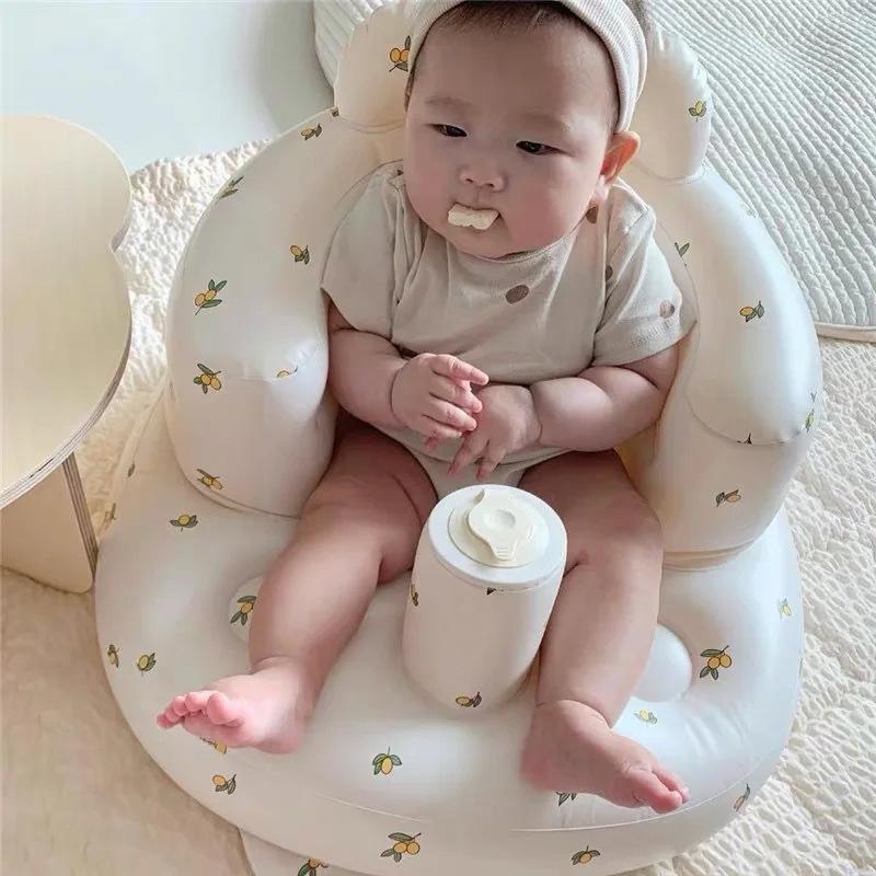 Inflatable Baby Learning Seat: Portable, Soft, Spine-Safe Training Chair
