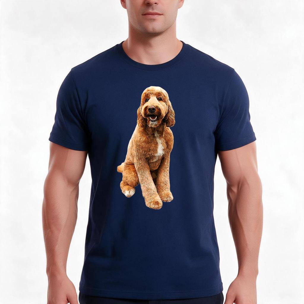 Goldendoodle Golden Doodle Cute Puppy Dog Tshirt Summer Casual Cotton Tee Oversized Streetwear Tops Vintage Graphic Print