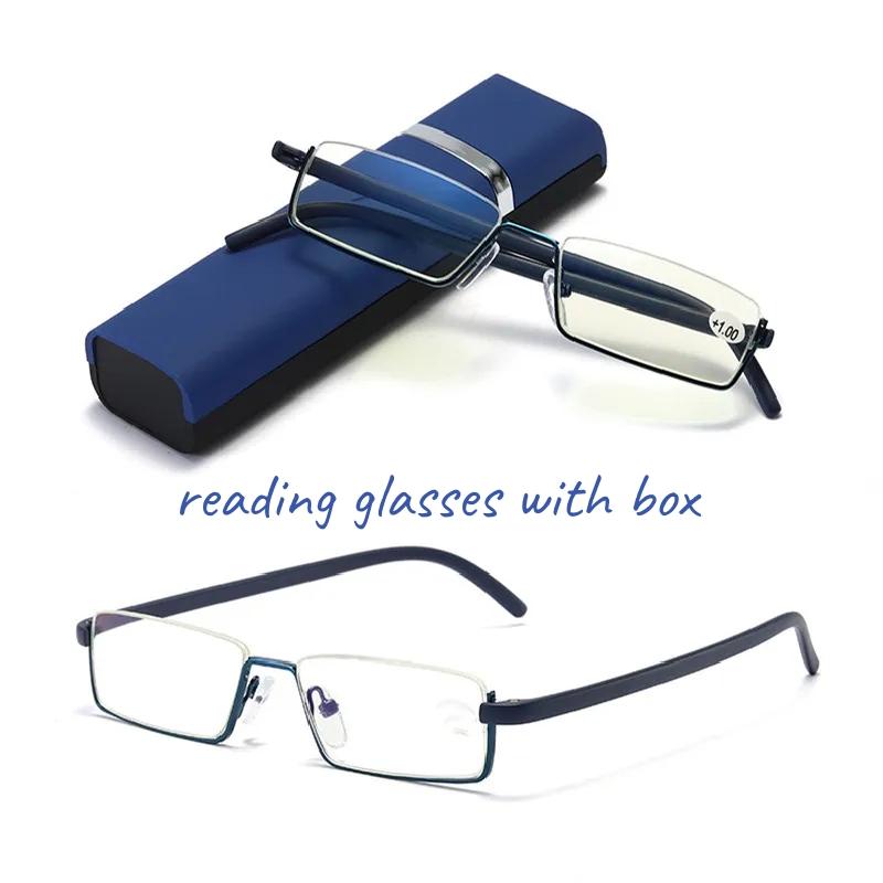 Blue Light Reading Glasses New Fashion Half Frame Presbyopia Glasse For Men And Women Portable Fashion With Box Eyewear