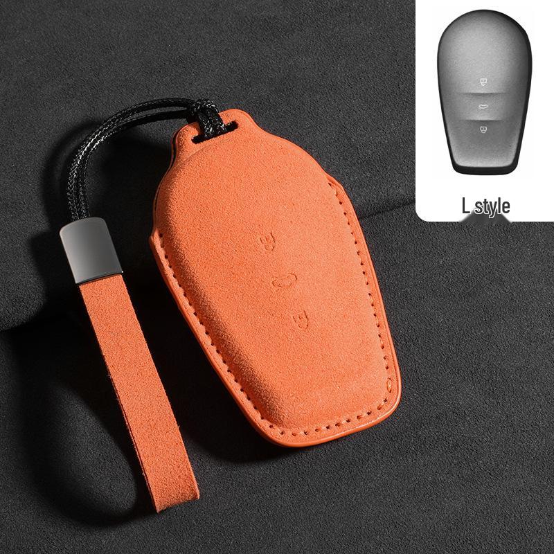 Nissan N7 Key Case: Suede Protective Shell with Buckle and Chain
