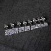 2 Stylish Stainless Steel 4 Claw Square Cubic Zirconia Stud Earrings For Men And Women 4/5/6/7mm Zircon Stud Earrings