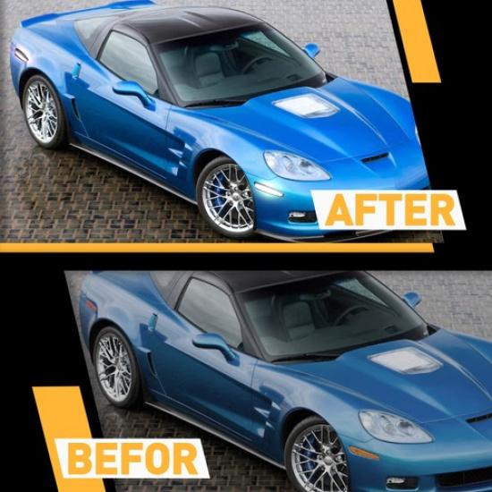 Smoked White LED Front Rear Side Marker Lights For 2005-2013 Chevy Corvette C6