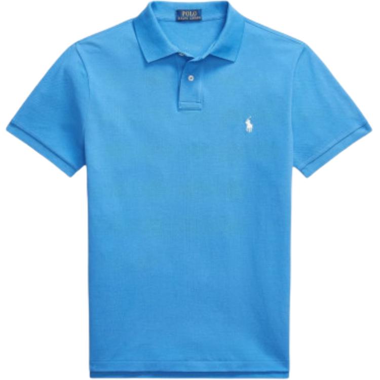 

Polo Ralph Lauren Приталенная вышитая футболка-поло Мужские топы Синий 710680784-415 M